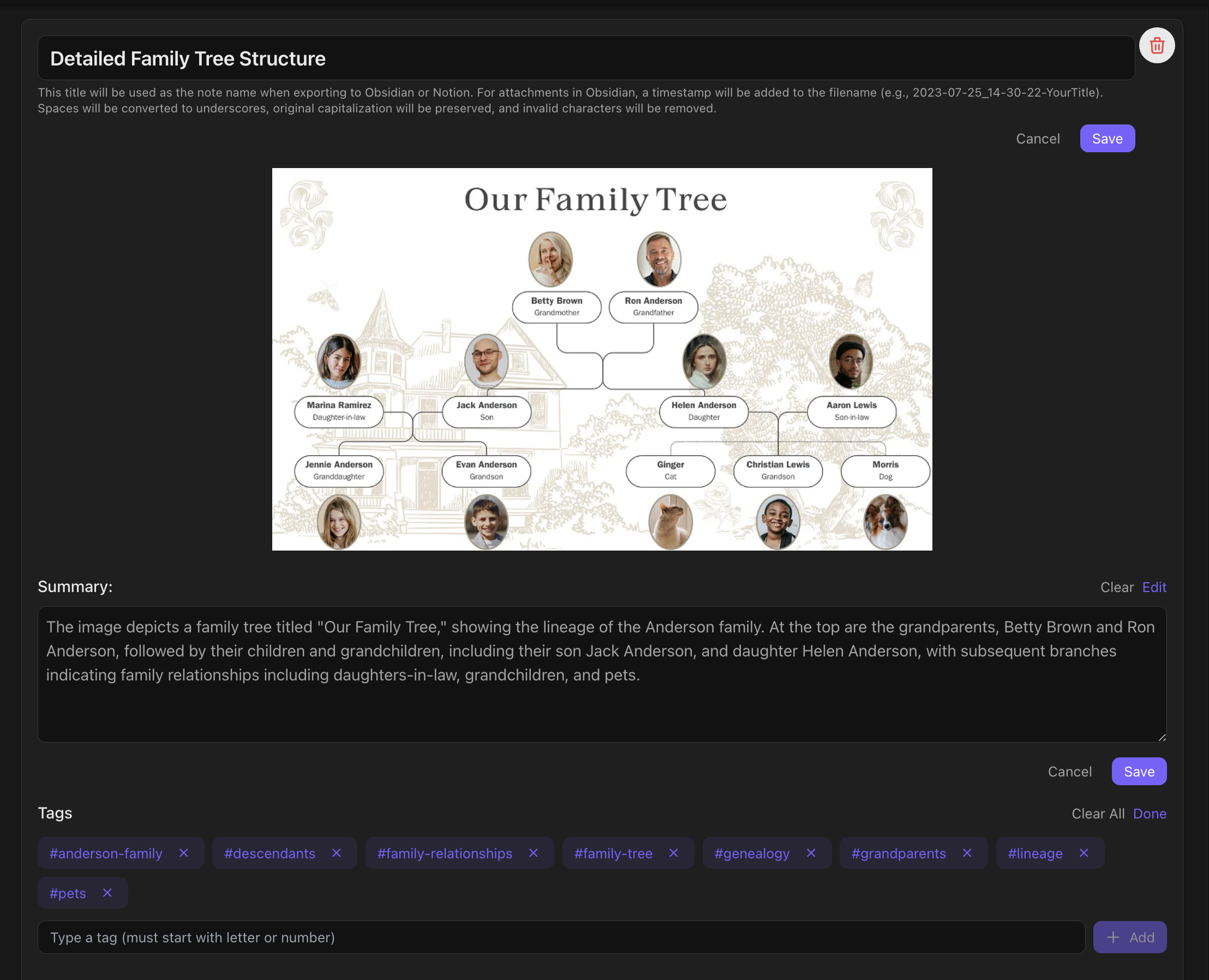 Customization Interface